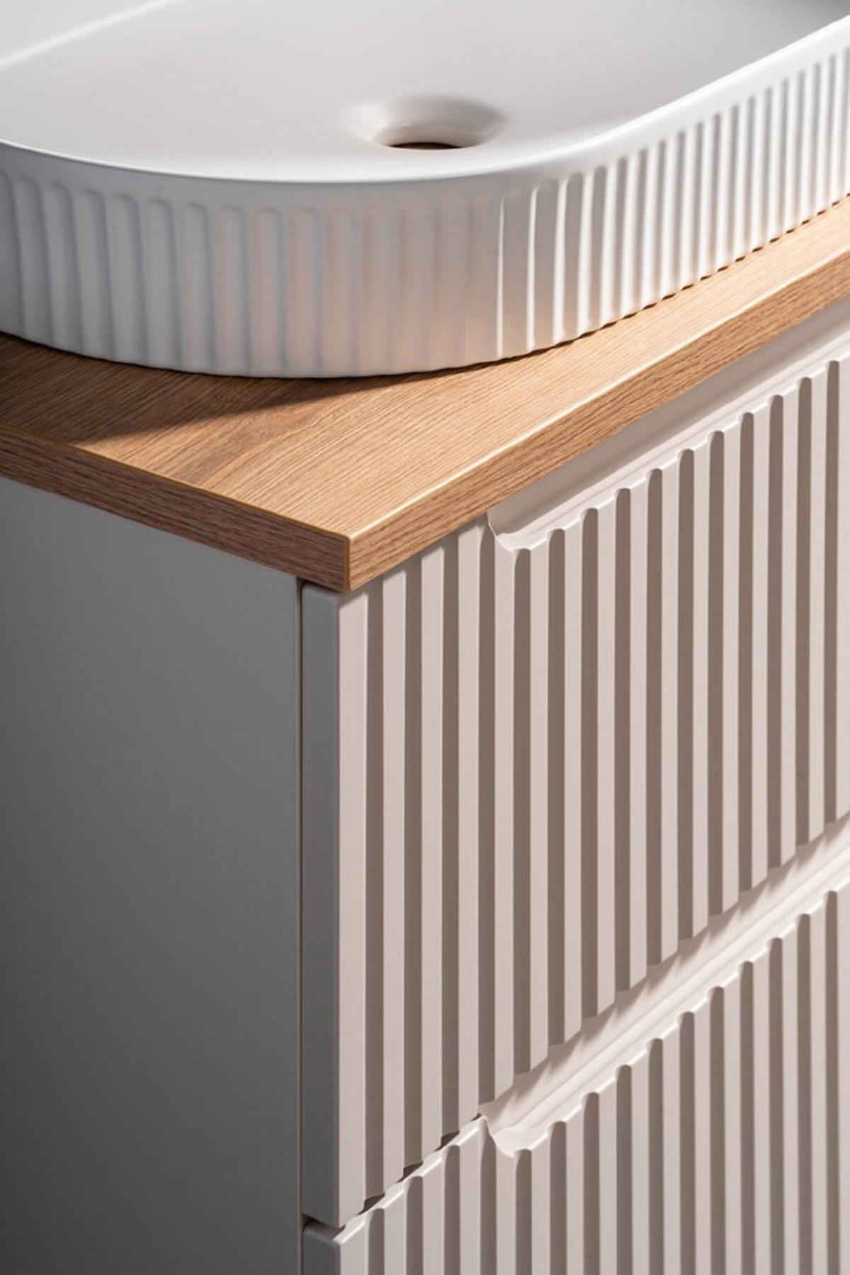 Thumbnail - Badmöbel-Set, Kaschmir, Eiche Artisan, Holz, Nachbildung, 2 Schubladen, 120x140x46 cm, Badezimmer, Badmöbelsets & Badmöb...