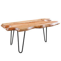 COUCHTISCH WILD Akazie rechteckig Natur 100cm - Braun, Holz/Metall (41/100/40cm) - riess-ambiente