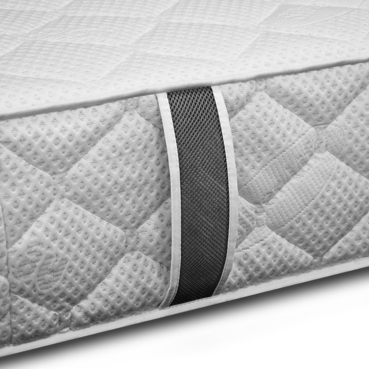 WENDEMATRATZE Mediro Flex 25 cm,7-Zone, mit Visco-Schaum, H3/H4, 140x200 - Weiß, Kunststoff (140/200cm) - Beautysofa