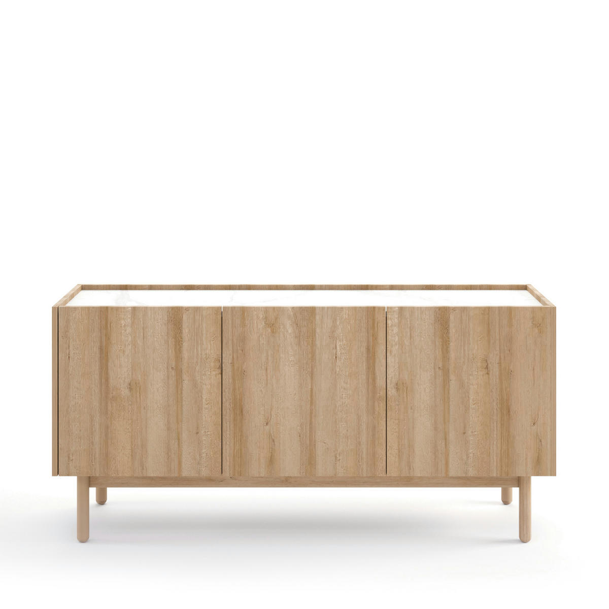 SIDEBOARD REVELSTOKE KOM1-3D Holzbeine Eiche - Eichefarben, Holz/Holzwerkstoff (144/68/37cm) - Komodee