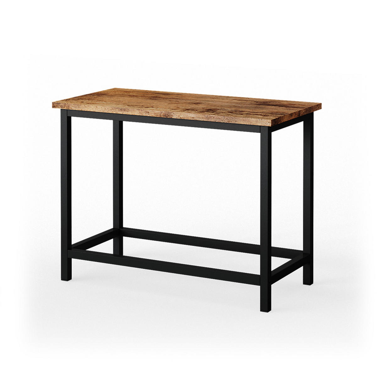 SITZBANK Fyrk Antikholz 60 cm für Schminktisch - Alteiche/Schwarz, Holzwerkstoff (60/45/30cm) - Vicco