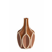 VASE Bolene - Braun - 15/15/24 cm - Braun, Keramik (24cm) - Light & Living