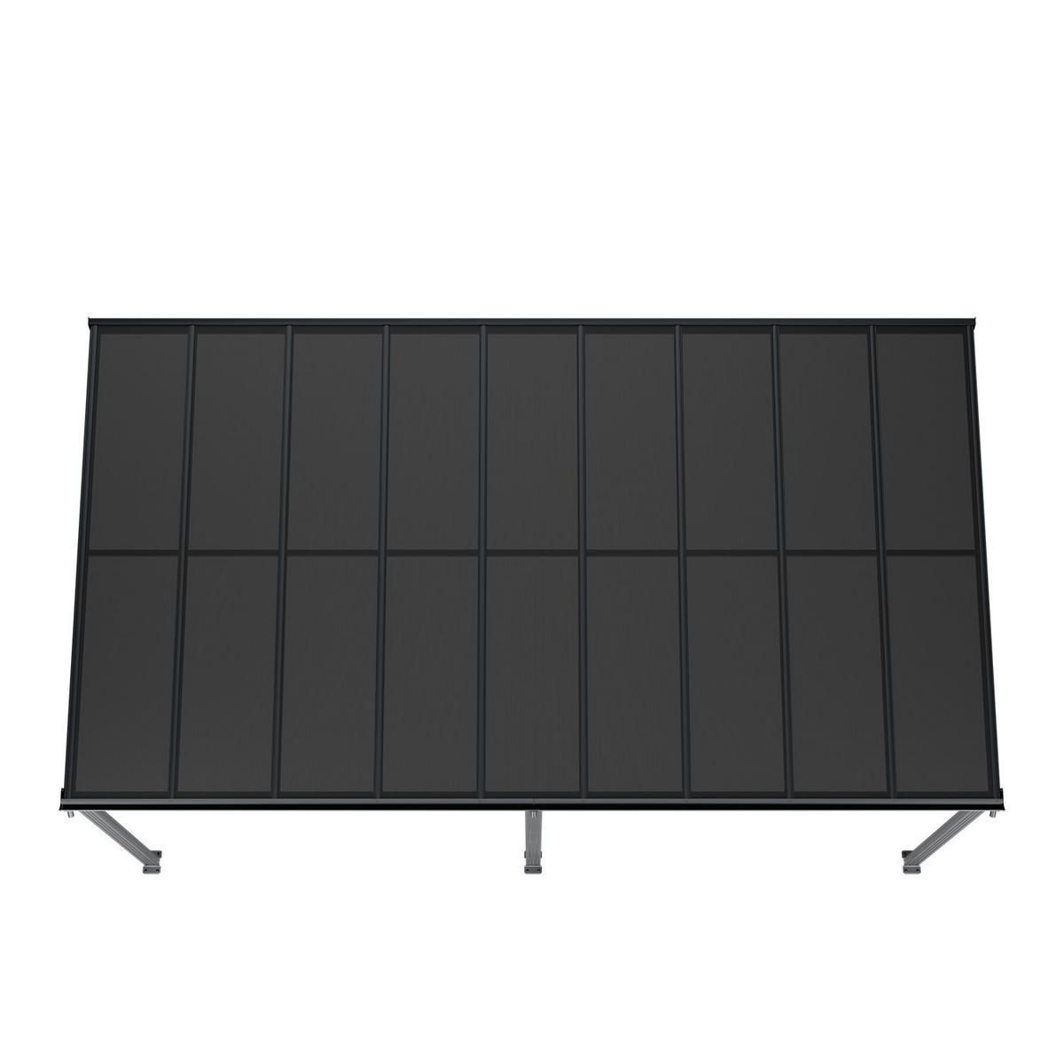TERRASSENDACH Borneo Aluminium 5,5x3m dunkelgrau - Dunkelgrau, Metall (557/278/303cm) - Juskys