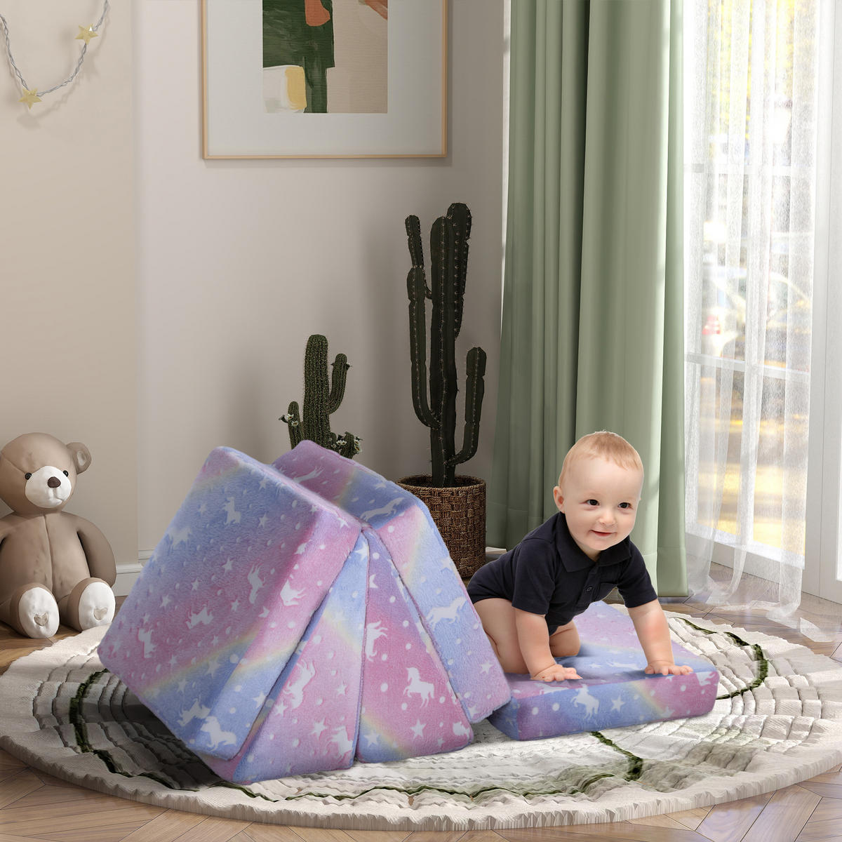 KINDERSOFA-SET - Rosa, Textil (48/27.5/50cm) - AIYAPLAY