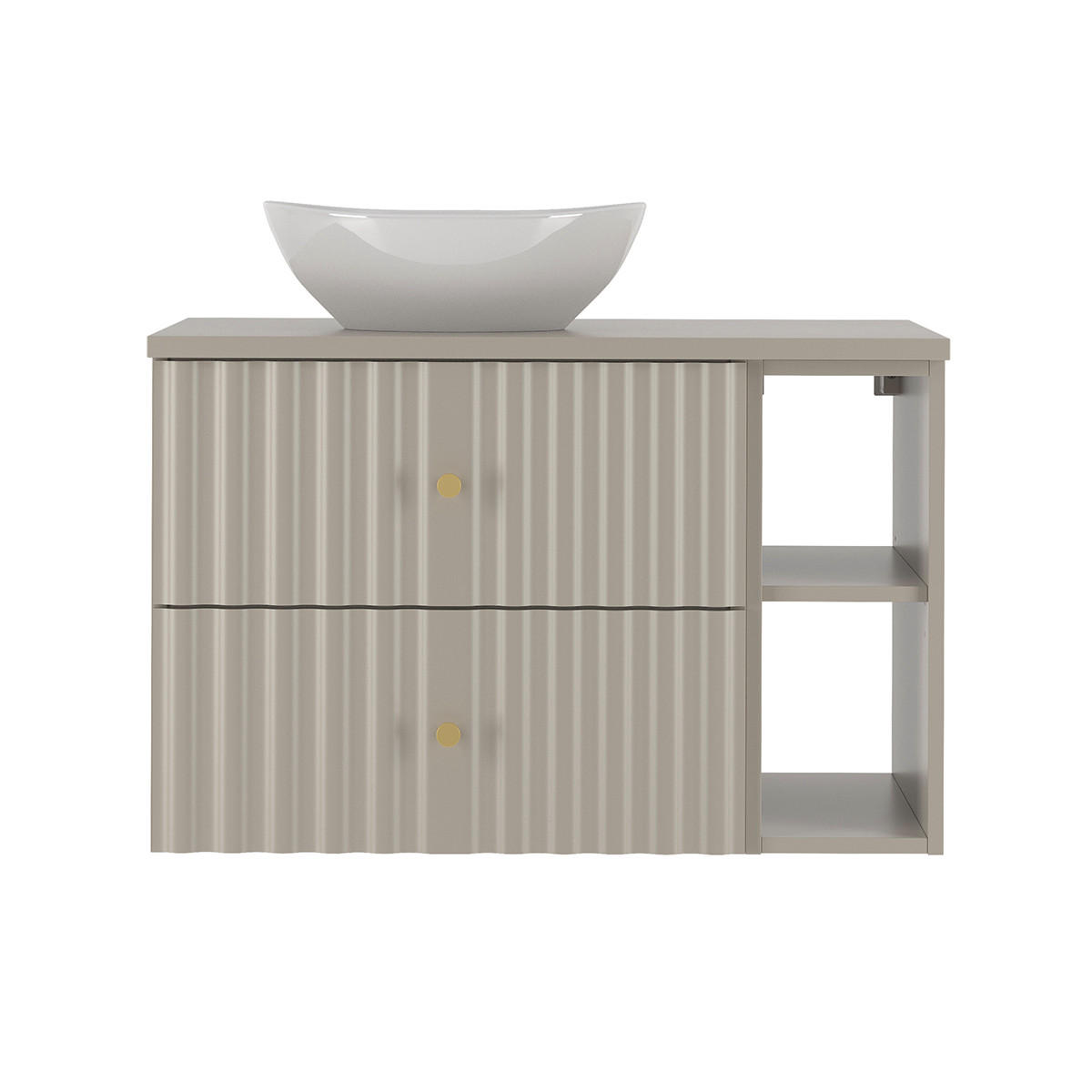 WASCHTISCH 80.6cm Izae Kaschmir - Beige, Holzwerkstoff (80.6/52.2/46.5cm) - Petits-meubles