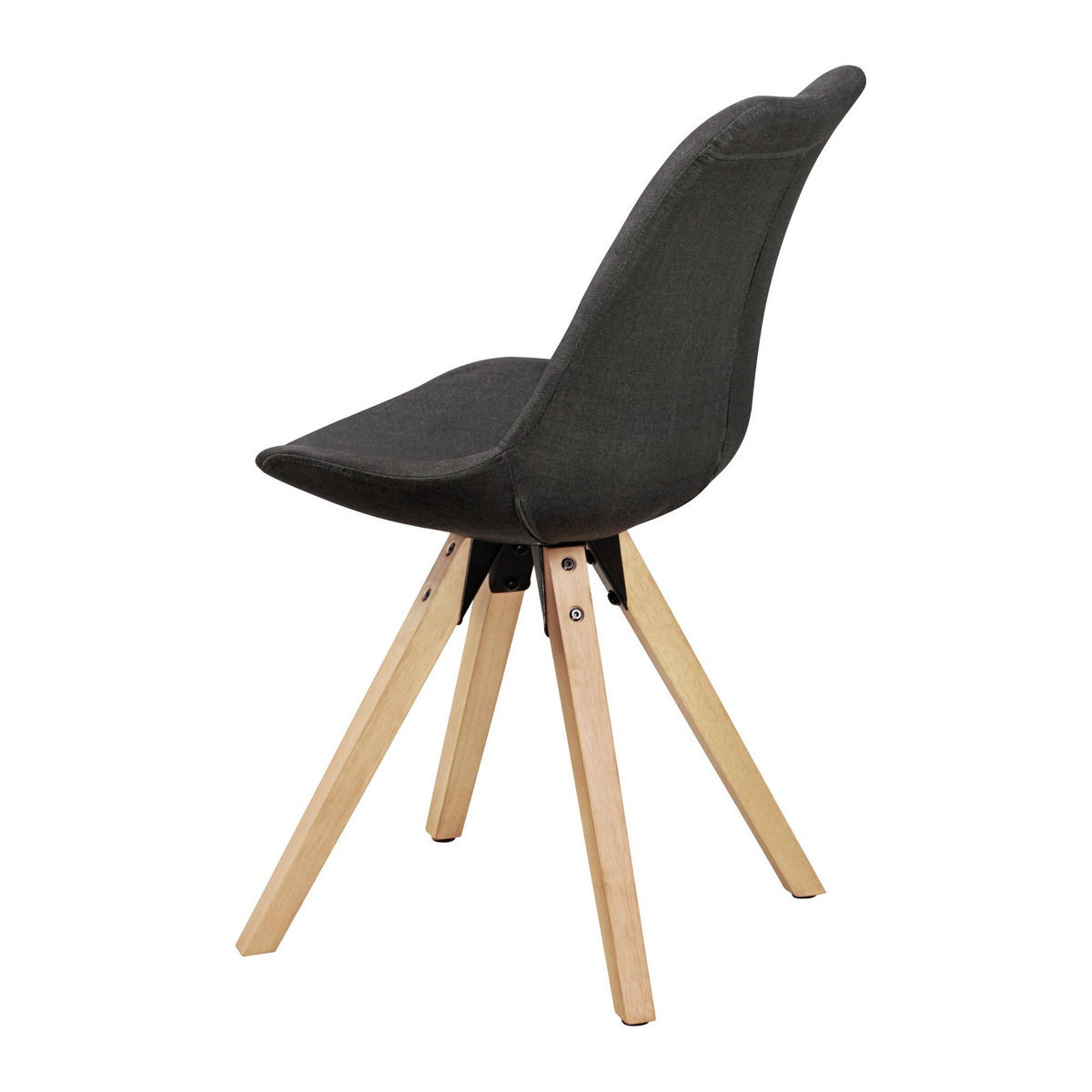 ESSZIMMERSTUHL 2er Set Stoffbezug mit Holzgestell Skandinavisch gepolstert, Anthrazit 49x52x87 cm - Anthrazit/Beige, Holz/Textil (49/87/52cm) - KADIMA DESIGN
