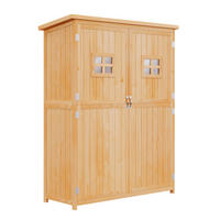 GERÄTESCHUPPEN DE-17564 2 Türen, 2 Fenster mit Bitumendach Naturholz - Naturfarben, Holz (127.5/164/50cm) - ComfortXL