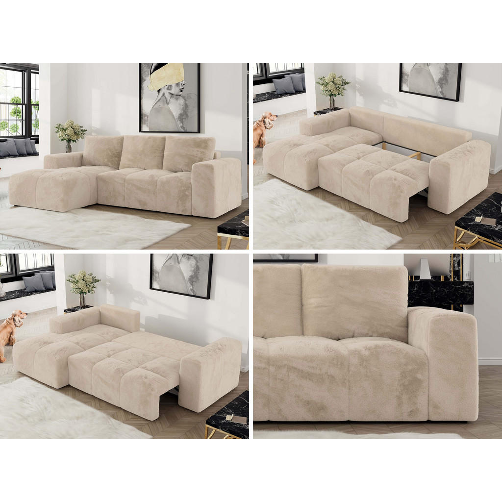 Thumbnail - MKS Ecksofa, Creme, Textil, 3-Sitzer, L-Form,L-Form, 266x164 cm, Oeko-Tex®, Wohnzimmer, Sofas & Couches, Wohnlandschafte...