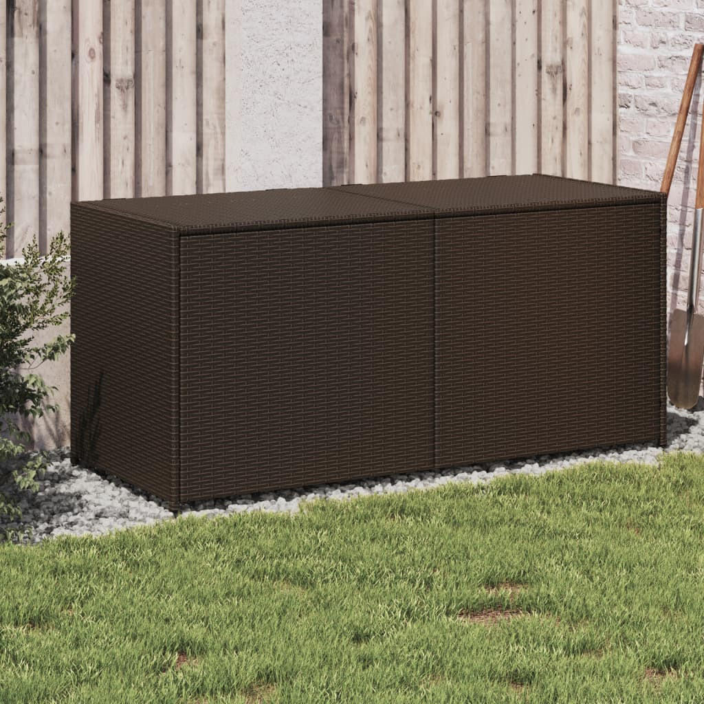 GARTENTRUHE Braun 283L Poly Rattan - Braun, Kunststoff (120/102/50cm) - furnicato