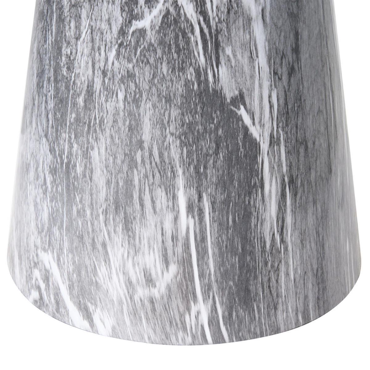 BEISTELLTISCH Sicherheitsglas Grauer Marmor Carter - Grau, Metall (40/40/55cm) - Beliani