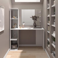 SCHMINKTISCH Tower Weiß 122.2 cm mit Spiegel - Weiß, Holzwerkstoff (122.2/75.8/55.2cm) - Vicco