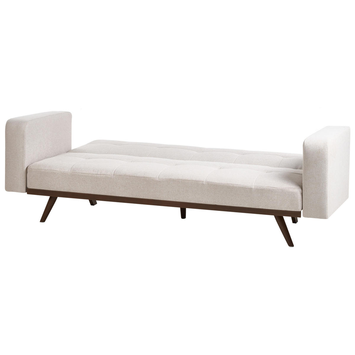SCHLAFSOFA 3-Sitzer Hellbeige Hjulby - Beige, Textil (220/90/82cm) - Beliani