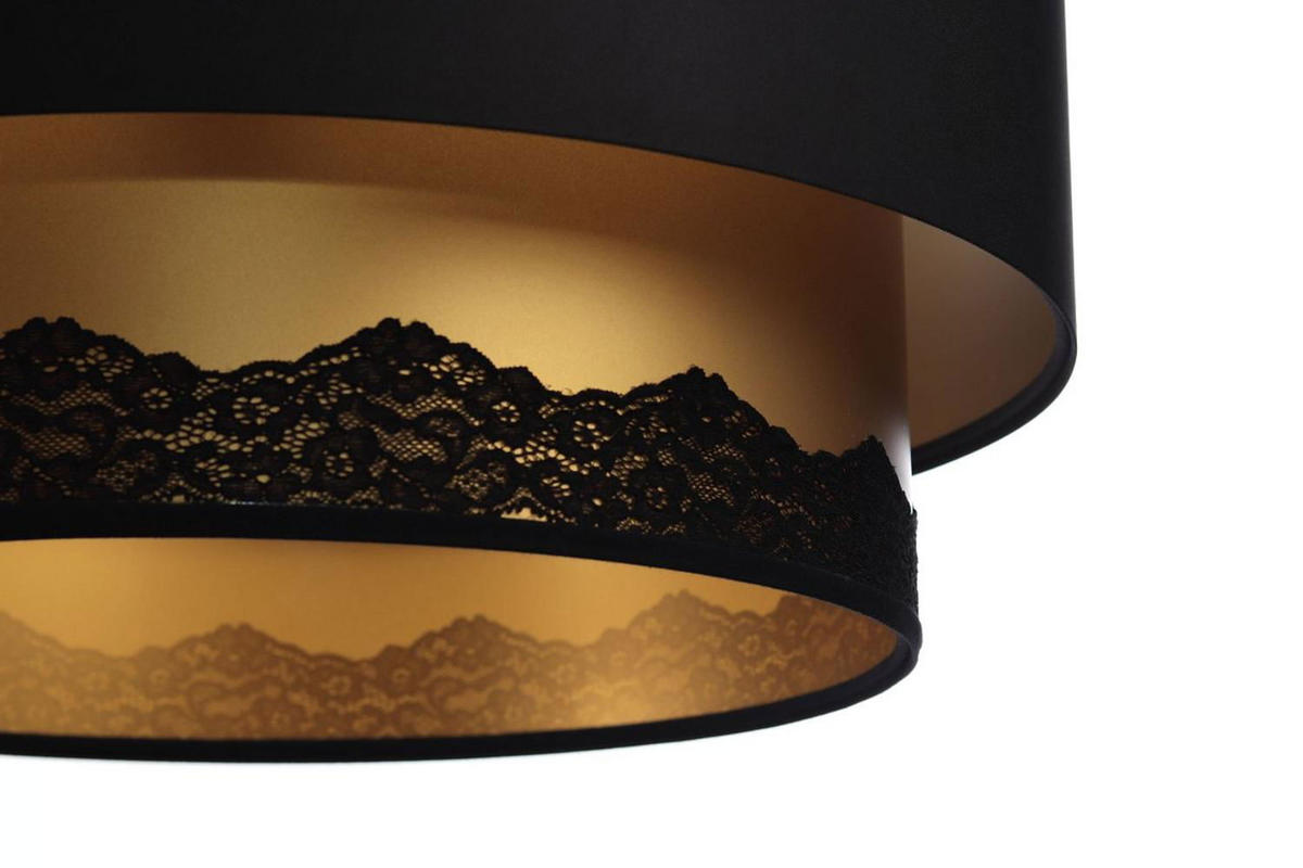 HÄNGELEUCHTE Gold 50/20 cm - Goldfarben/Schwarz, Kunststoff (50/1/20cm) - ONZENO