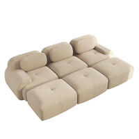 SOFA modular rahmenlos Cord Beige - Beige, Kunststoff (178/75/298cm) - Meubliv