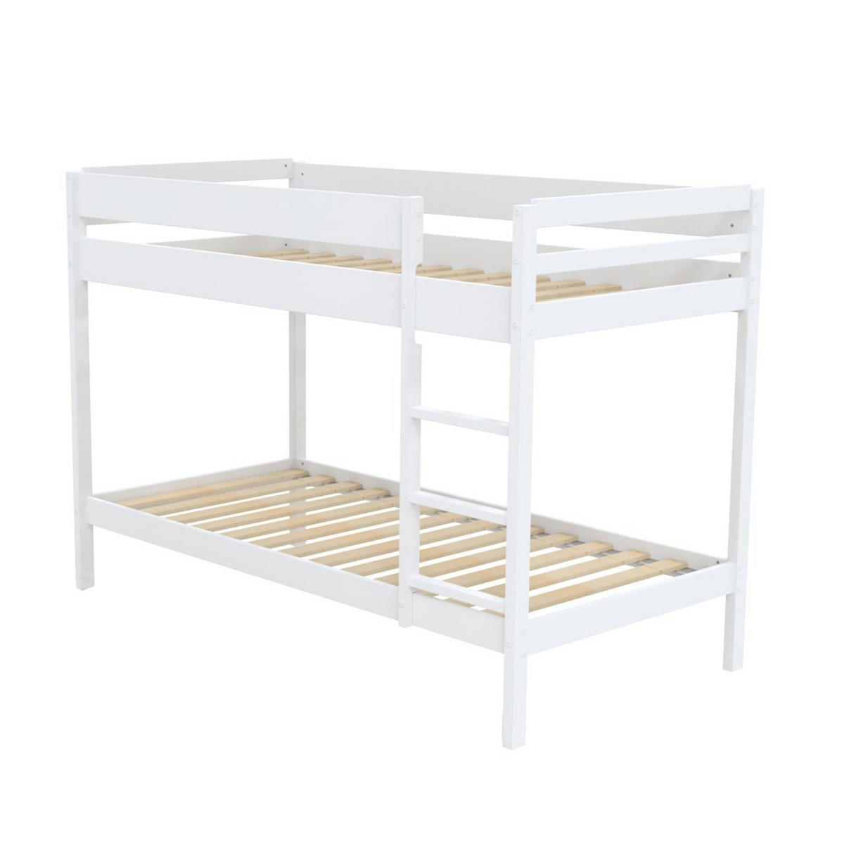 ETAGENBETT BRICE mit Lattenrosten / Etagenbett 90x190 - Weiß - Weiß, Holz (90/190cm) - Weber Industries