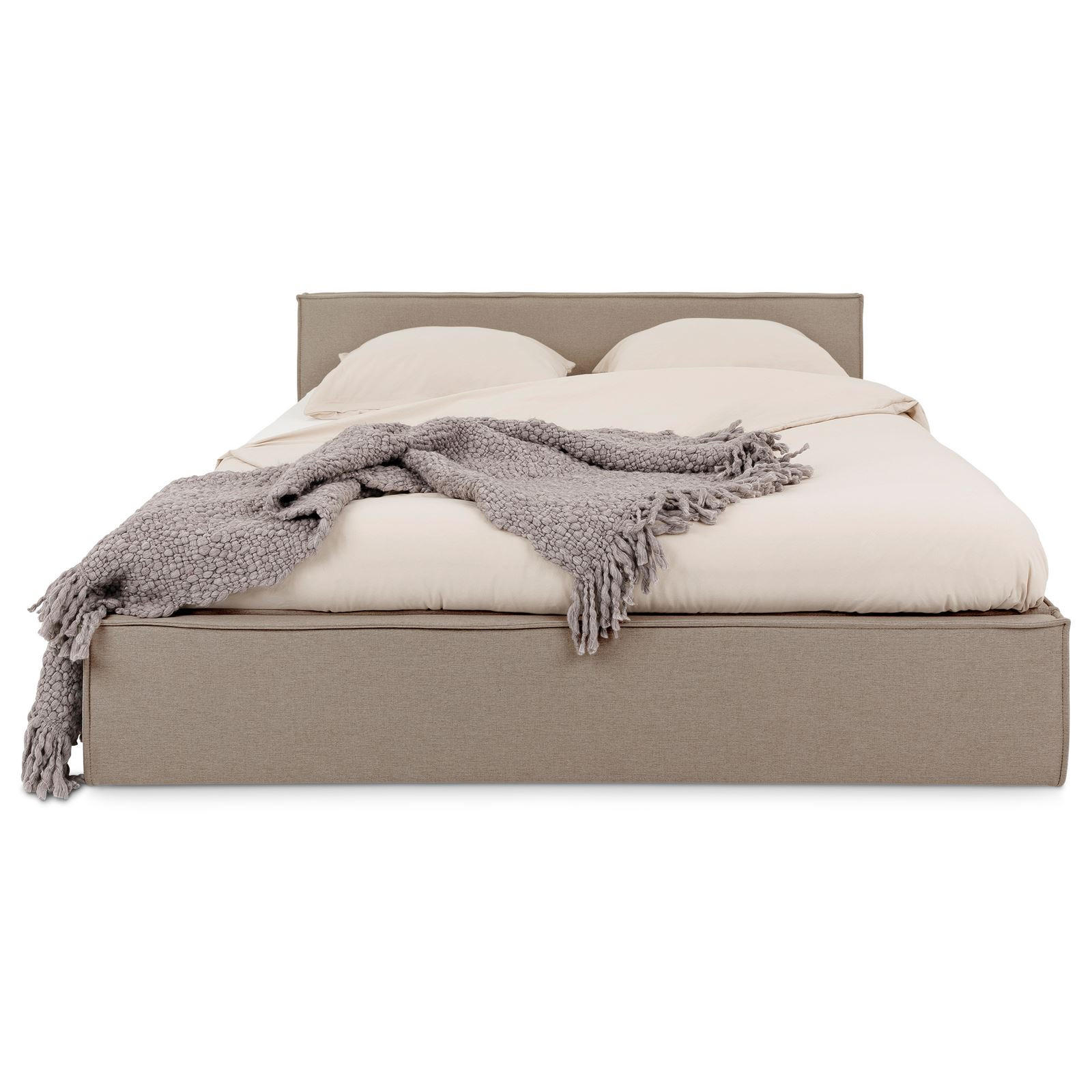 POLSTERBETT PESARO 160x200 cm greige - Greige, Textil (160/200cm) - IDIMEX