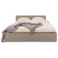 POLSTERBETT PESARO 160x200 cm greige - Greige, Textil (160/200cm) - IDIMEX