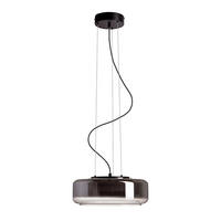 PENDELLEUCHTE NAOMI 35 Rauchglas 18 W - Grau, Metall (30/30/120cm) - Rendl