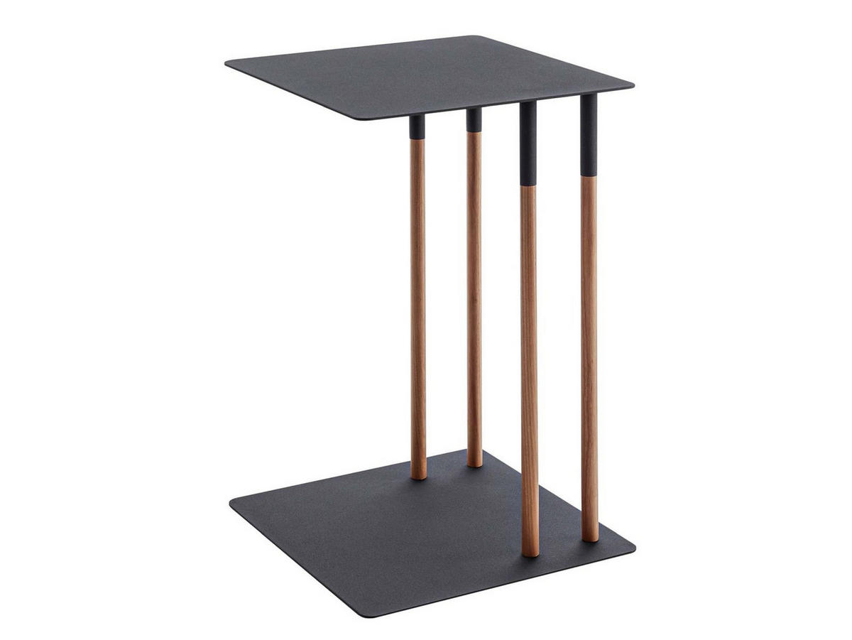 BEISTELLTISCH Plain schwarz 35/55/35 cm - Schwarz, Holz/Metall (35/35/55cm) - Yamazaki