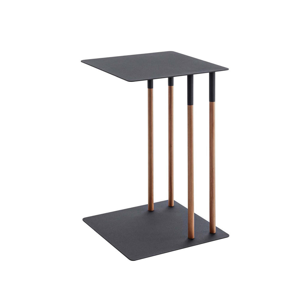 Thumbnail - Yamazaki Beistelltisch, Schwarz, Metall, Echtholz, U-Form,L-Form, 35x55x35 cm, Wohnzimmer, Wohnzimmertische, Beistelltis...