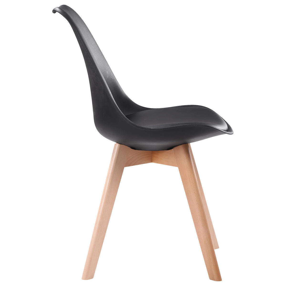 STÜHLE Nora Schwarz 4er-Set - Schwarz, Kunststoff (49/81/52cm) - Happy Garden