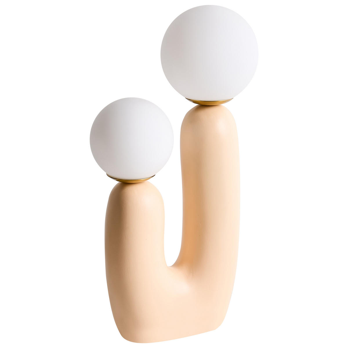 TISCHLAMPE Beige Tulun - Beige/Weiß, Kunststoff (16/16/40cm) - Beliani