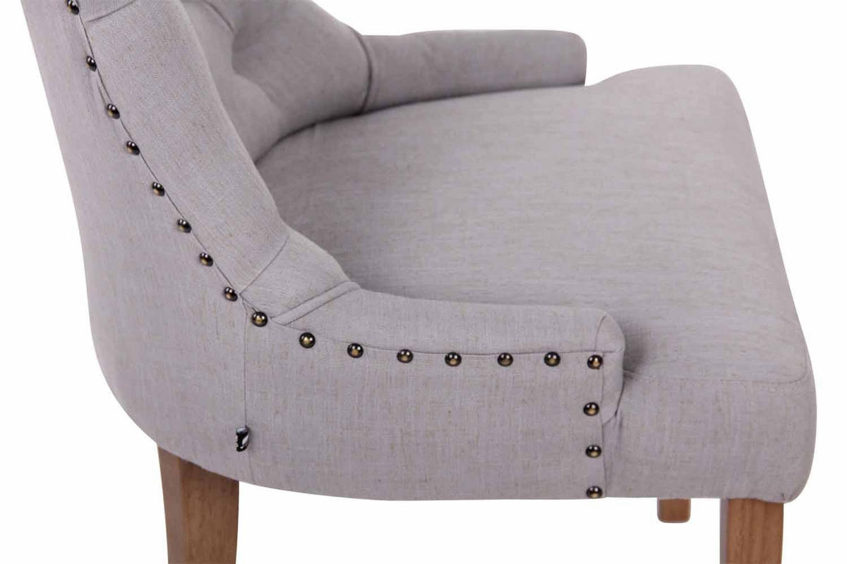 WOHNZIMMERSTUHL 2er Set Stoff grau - Naturfarben/Grau, Holz/Textil (55/92/58cm) - CLP