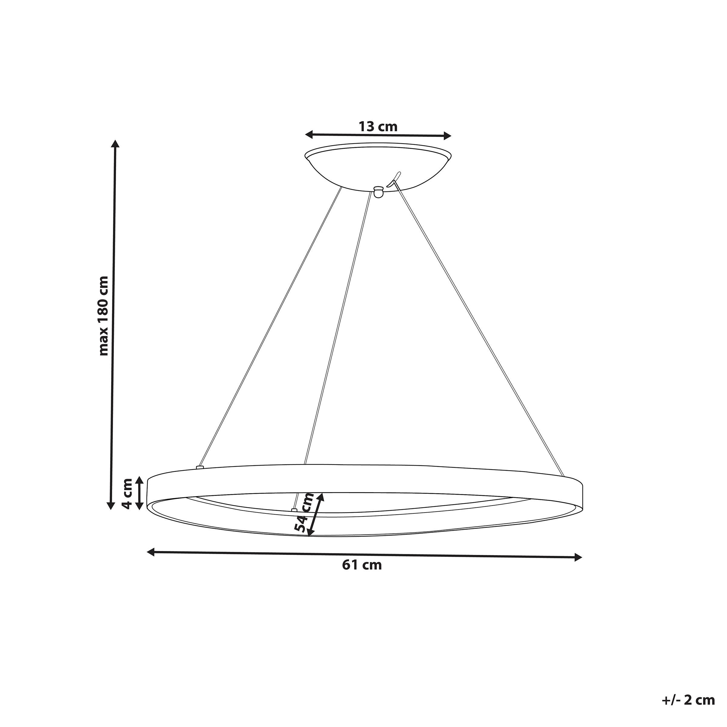 Thumbnail - Beliani Hängeleuchte, Gold, Kunststoff, 61x180x61 cm, Lampen & Leuchten, Innenbeleuchtung, Hängelampen, Pendelleuchten