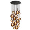 GALERIELEUCHTE Belluna 20-flammig Braun Ø 14/24cm - Braun, Glas (24/24/45cm) - s.luce