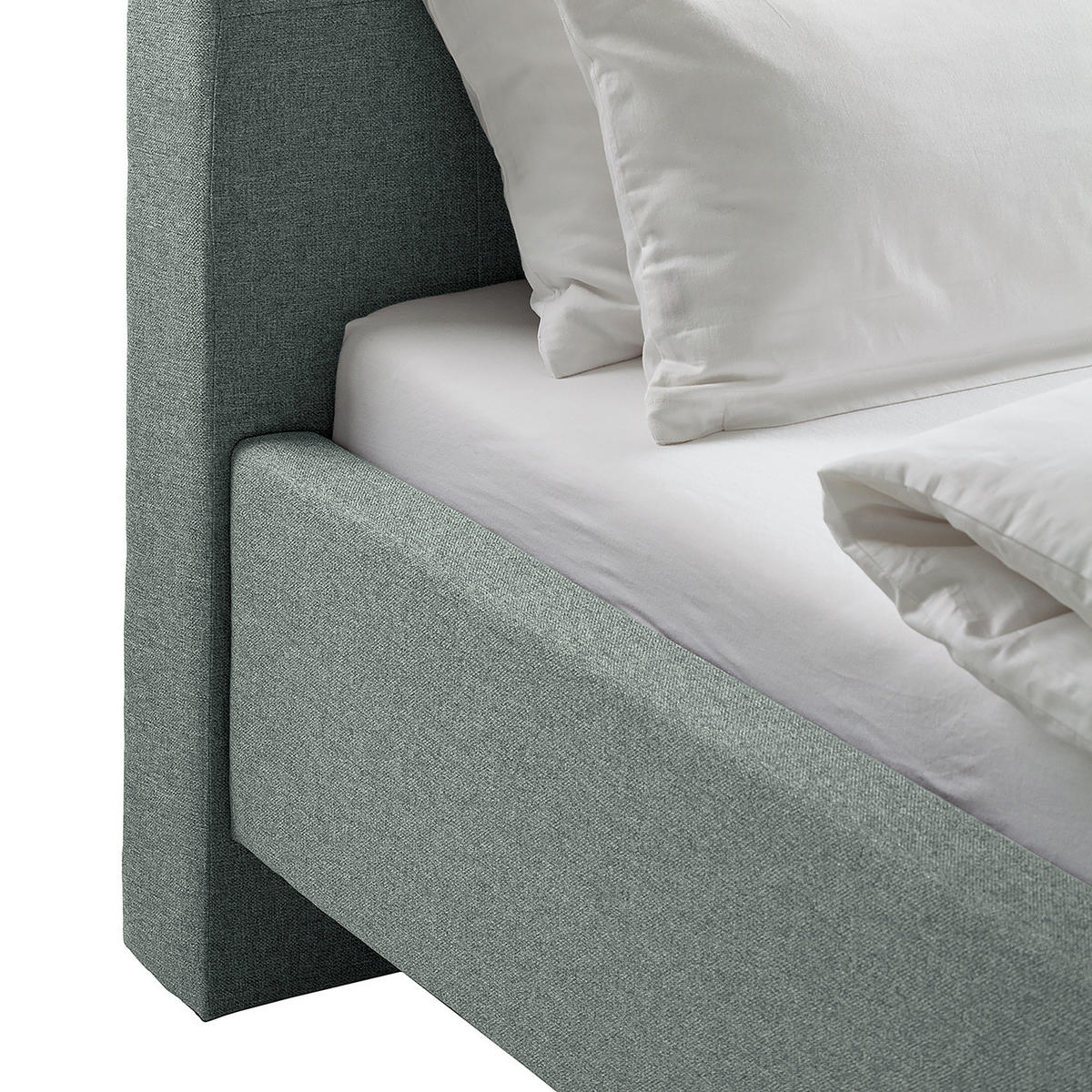 POLSTERBETT - Webstoff - Mintgrün, Holz/Textil (180/200cm) - home24