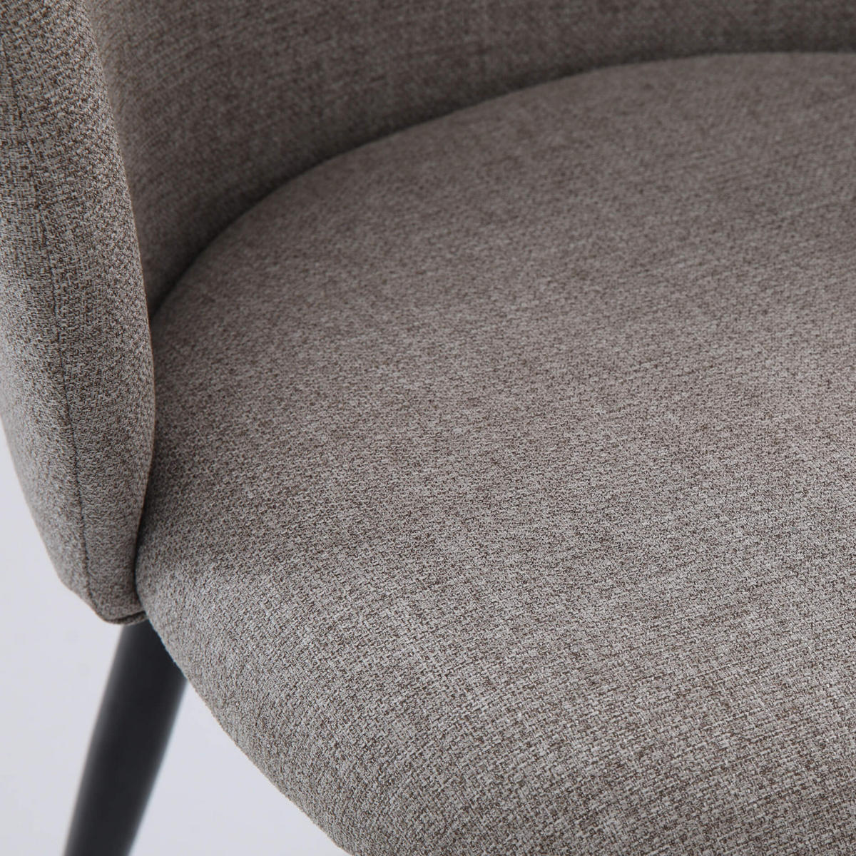 STÜHLE Polylinen Taupe Grau Schwarz, SET 2 Stück - Grau, Textil (56/81/54cm) - Mobili Rebecca