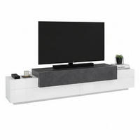 FERNSEHSCHRANK Glänzendes Weiß, Schiefer 45/240/52 cm - Schieferfarben/Weiß, Holzwerkstoff (240/52/45cm) - DMORA