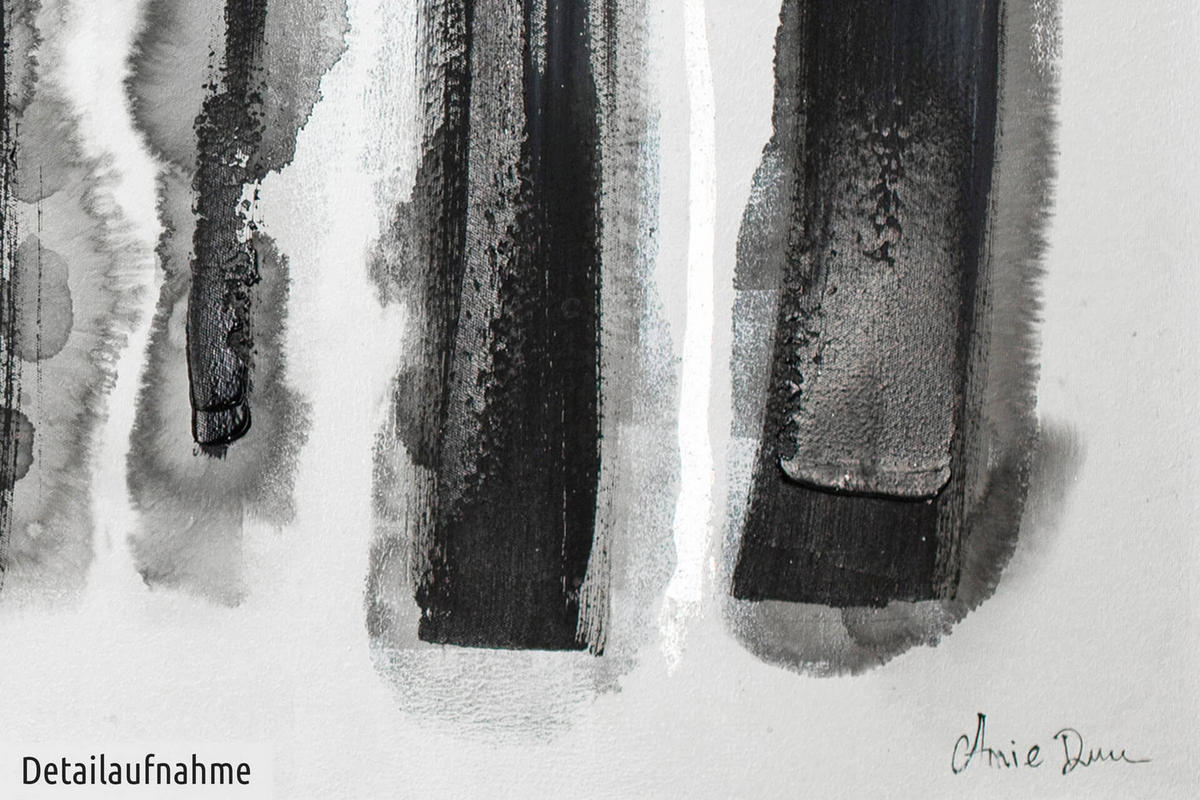 ACRYLBILD HANDGEMALT 150/50 cm - Schwarz, Holz/Textil (150/50cm) - KUNSTLOFT