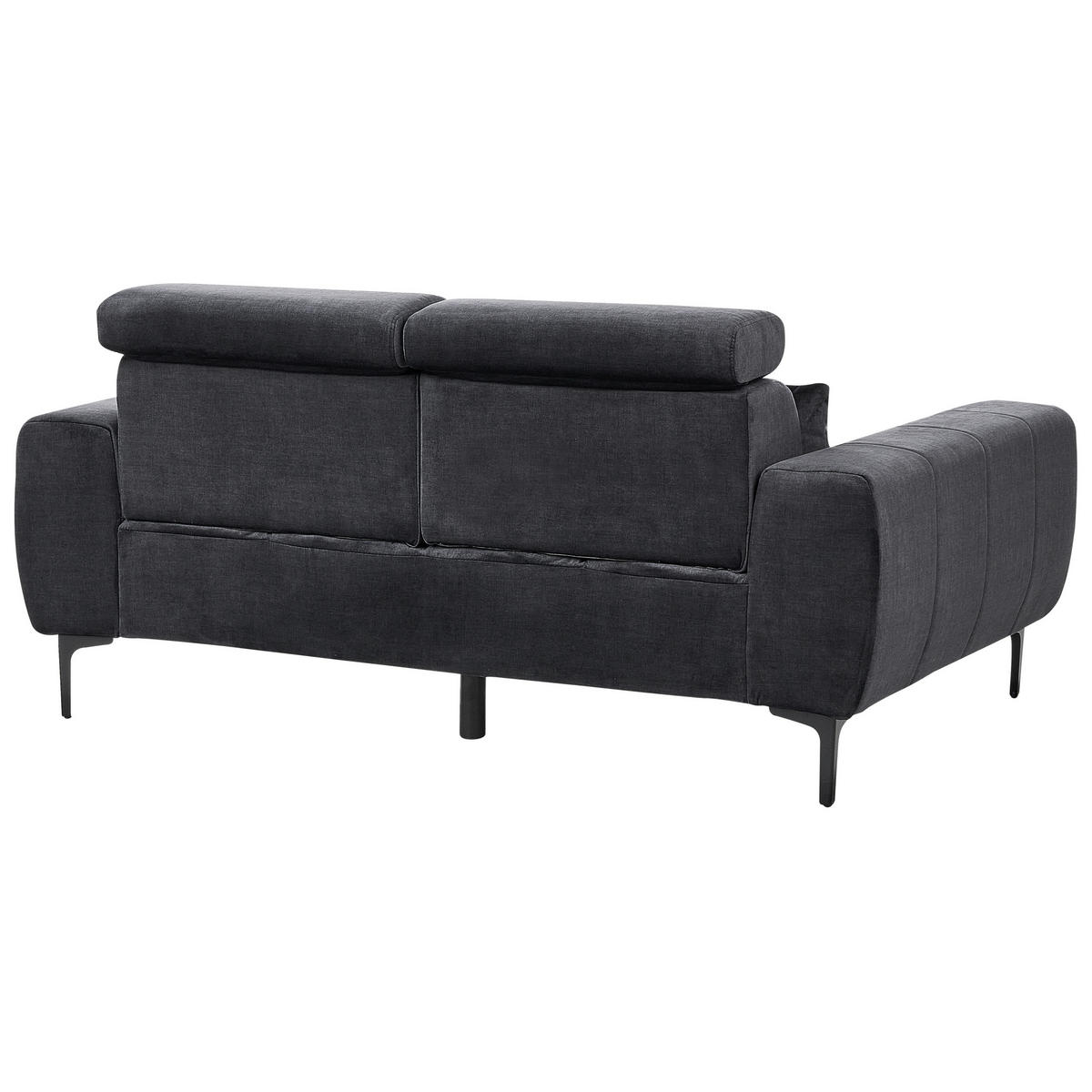 2-SITZER-SOFA Samtstoff schwarz Vegamo - Schwarz, Textil (176/97/110cm) - Beliani