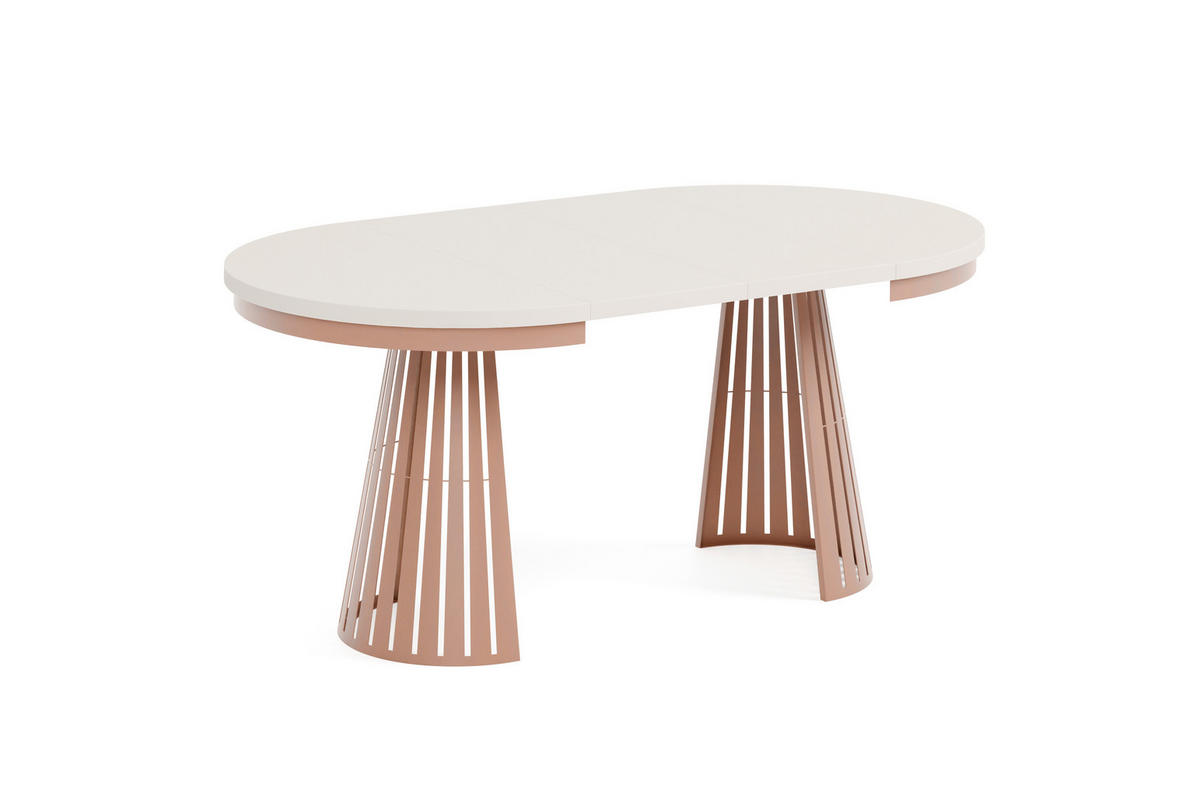 ESSTISCH Cone Bis - Kaschmir/Kupferfarben, Holzwerkstoff/Metall (100/100/76cm) - Meblini