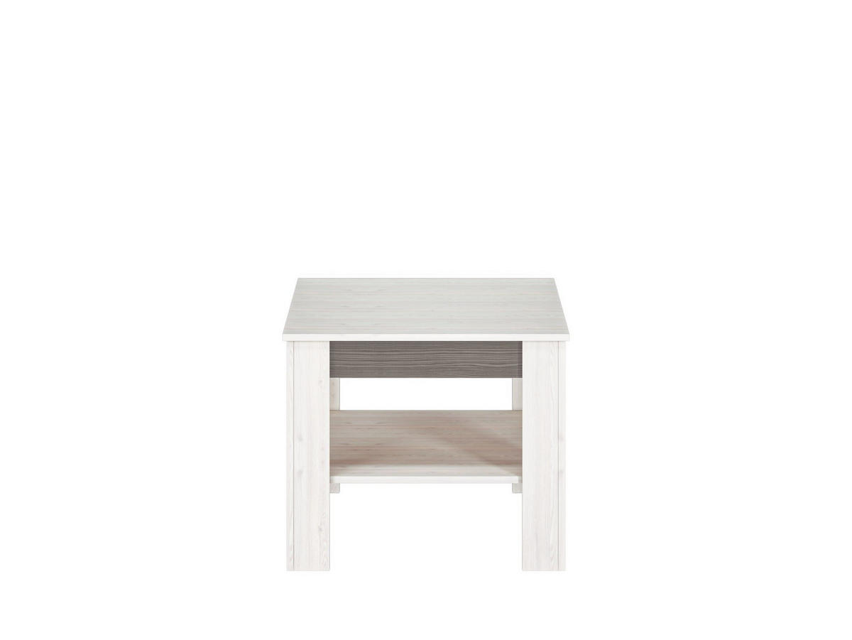 COUCHTISCH Blanco Pinie weiß / grau 67 / 67 / 56cm - Weiß, Holz/Holzwerkstoff (67/67/56cm) - Feldmann-Wohnen