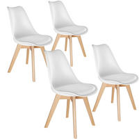 ESSZIMMERSTUHL 4er Set Friederike 49 x 56 x 82,5 cm weiß - Weiß, Textil (49/82.5/56cm) - tectake