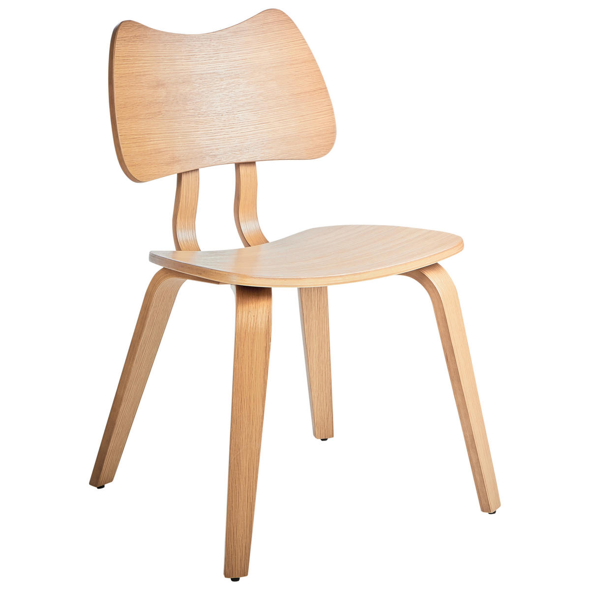 ESSZIMMERSTUHL 2er-Set Hellbraun Diana - Hellbraun, Holz (53/81/56cm) - Beliani