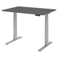 SCHREIBTISCH elektrisch XDKB 80/120/74 cm in Graphitfarben/Silberfarben - Silberfarben/Graphitfarben, Holzwerkstoff (80/120/74cm) - bümö