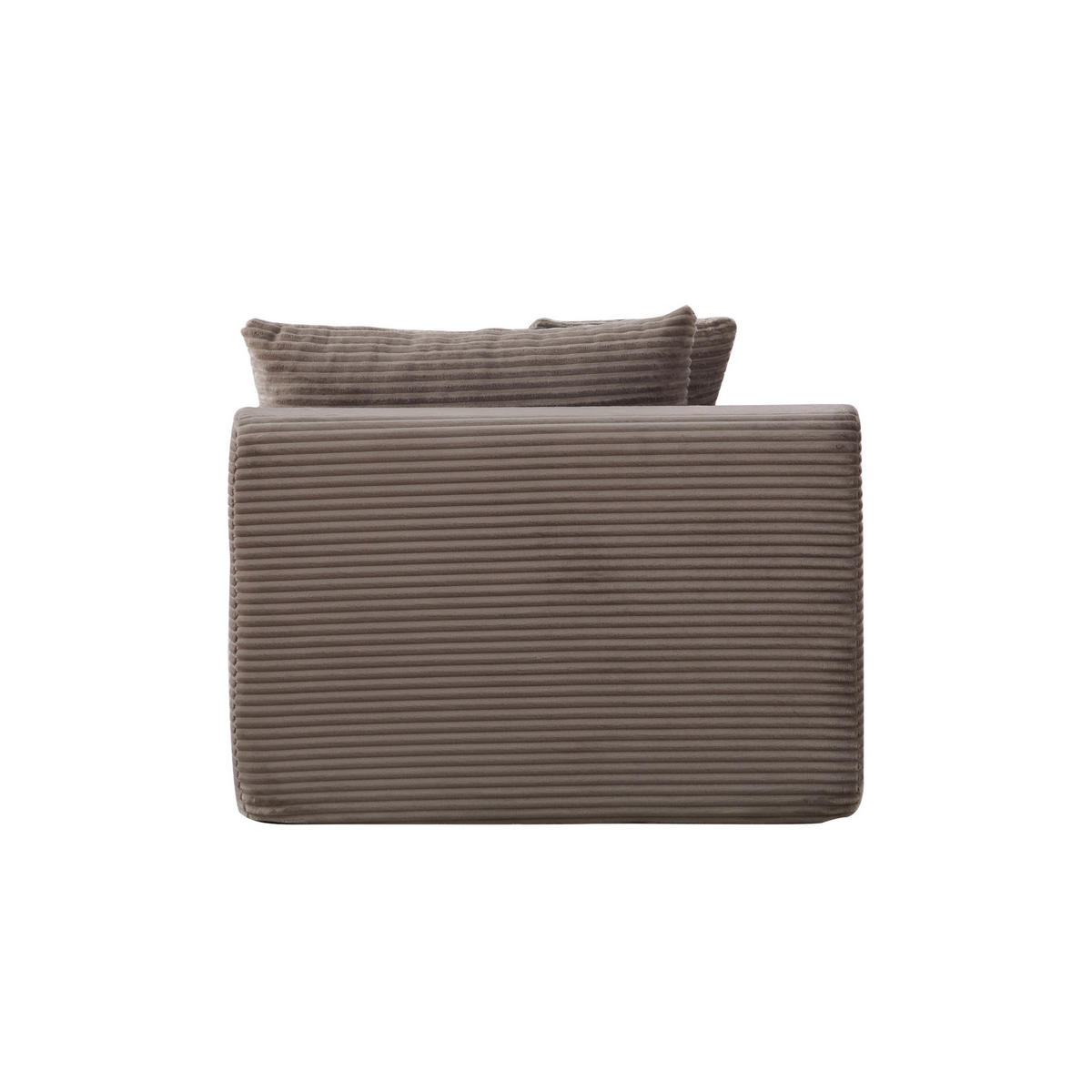 SOFAELEMENT 174/100/74.5 cm Grau Chenillestoff - Grau, Textil (100/74.5/174cm) - Oxeza