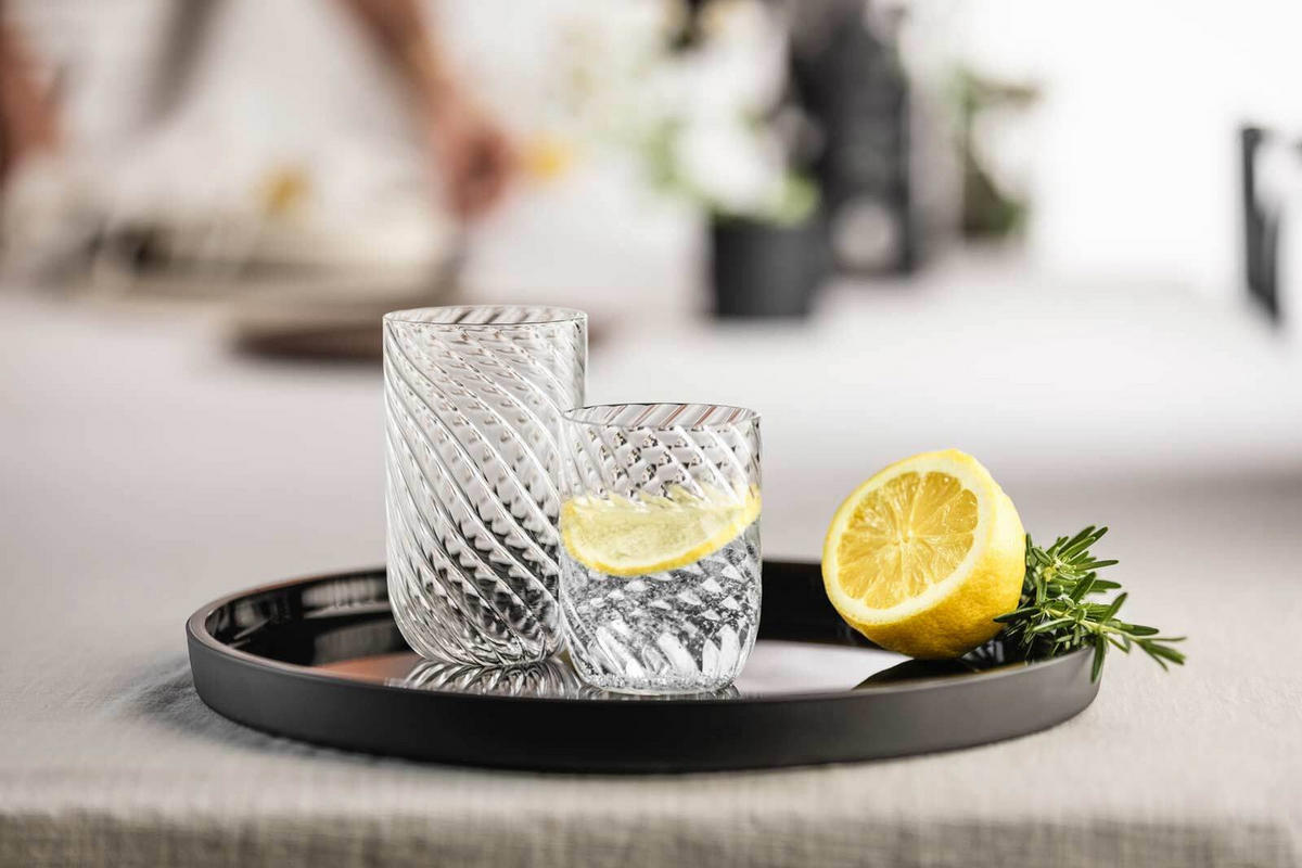 ALLROUND-BECHER Twist transparent 270 ml 2er Set - Transparent, Glas (0.27L) - Eisch