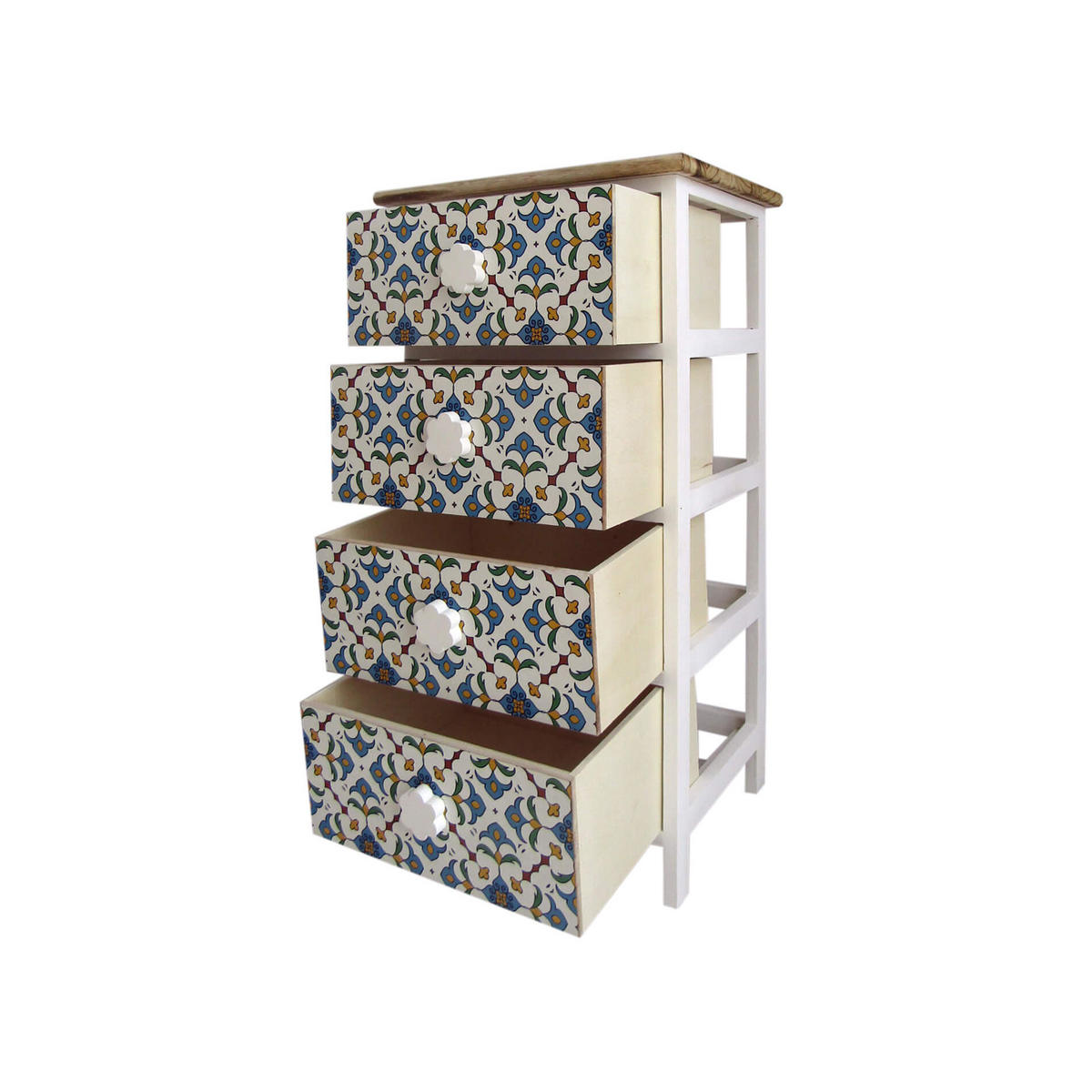 KOMMODE Weiß 30/40/76 cm - Weiß, Holz (30/76/40cm) - Mobili Rebecca
