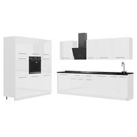 KÖK Fame-Line, Vit högblank/Vit, 460 cm, AP Antracit - Vit/Vit högglans, Träbaserade material (460/206.8/60cm) - Vicco
