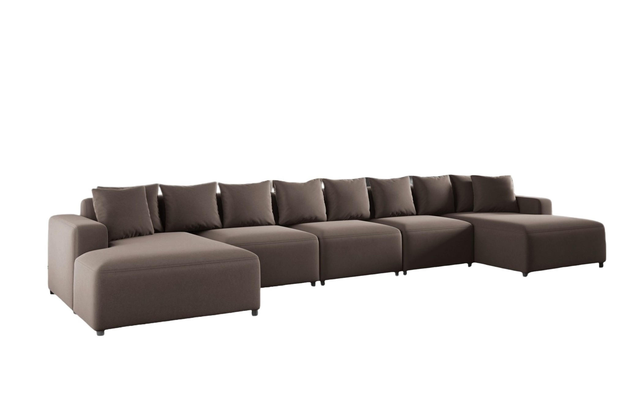 WOHNLANDSCHAFT Megan Xl In Salvador - Braun, Holzwerkstoff/Textil (517/75/165cm) - Fun Möbel