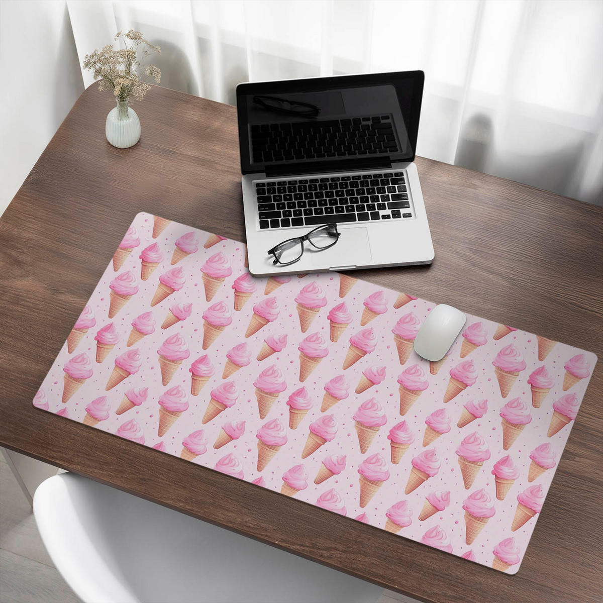 SCHREIBTISCHUNTERLAGE 100x50 cm Rosa - Hellrosa, Kunststoff (100/50/1.6cm) - Wallfluent