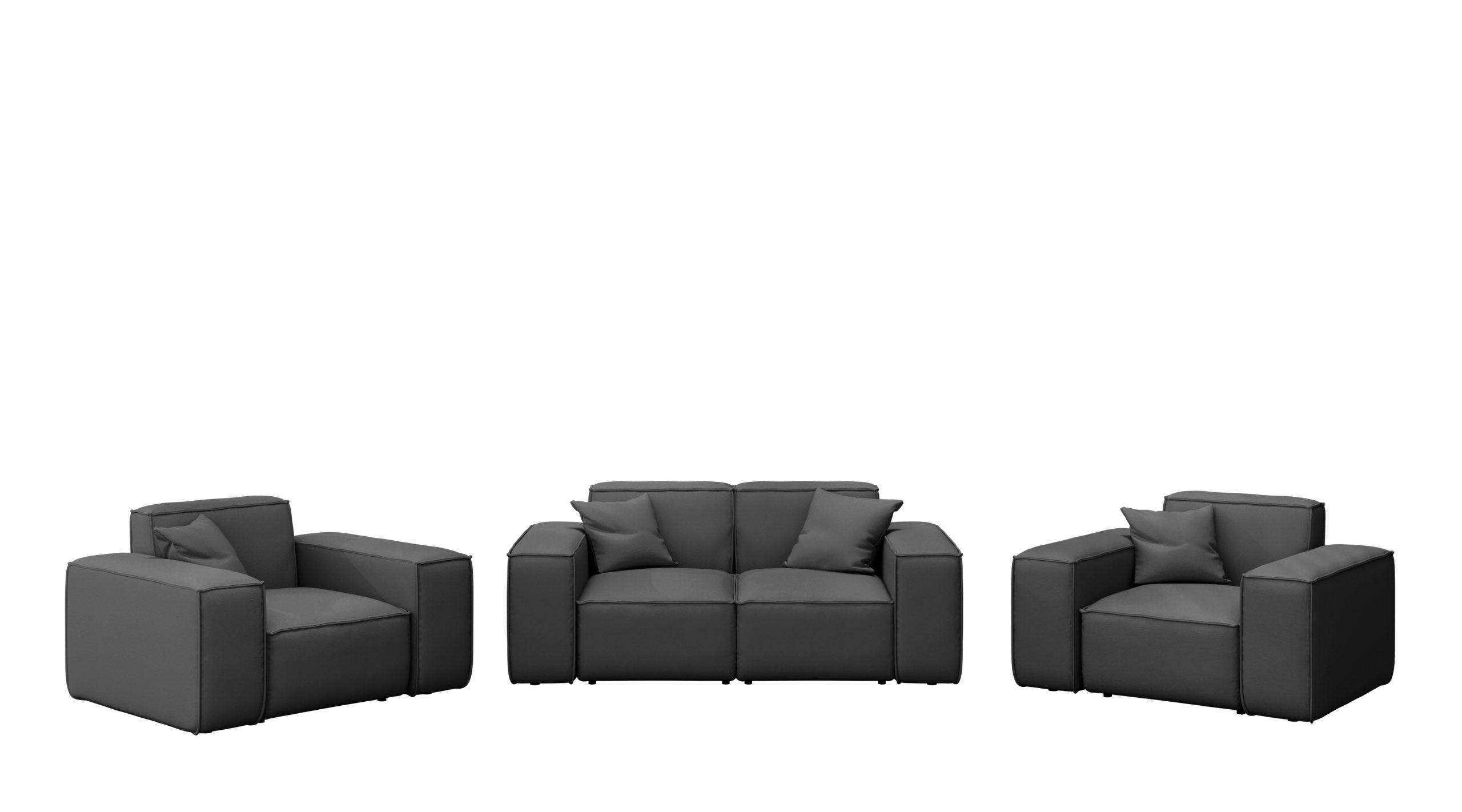 Kaiser Möbel ZAHRADNÍ SEDACÍ SOUPRAVA 2+1+1 MALIBU tkanina Odyssey Antracitová