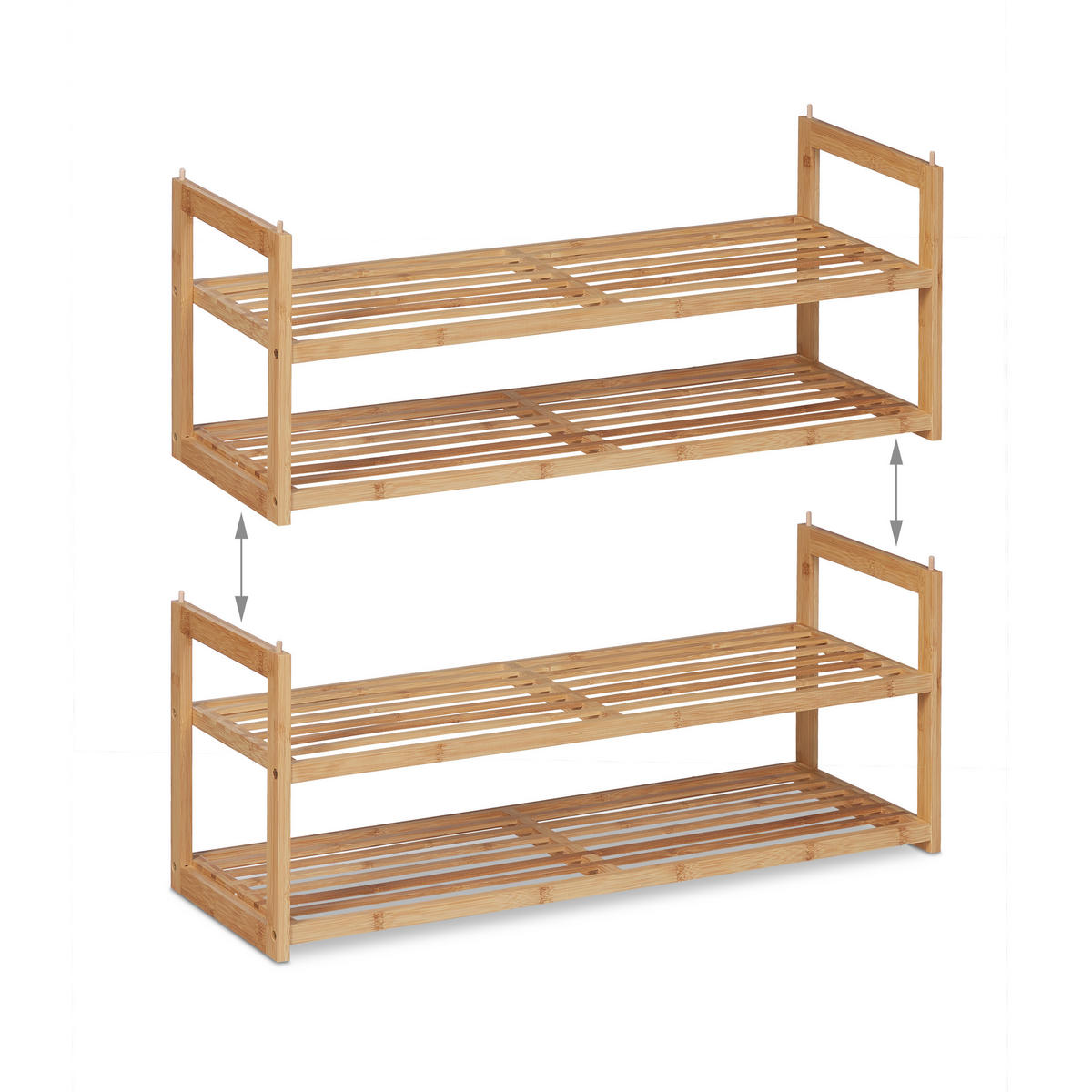 SCHUHREGAL - Hellbraun, Holz (72.5/29.5/27cm) - Relaxdays
