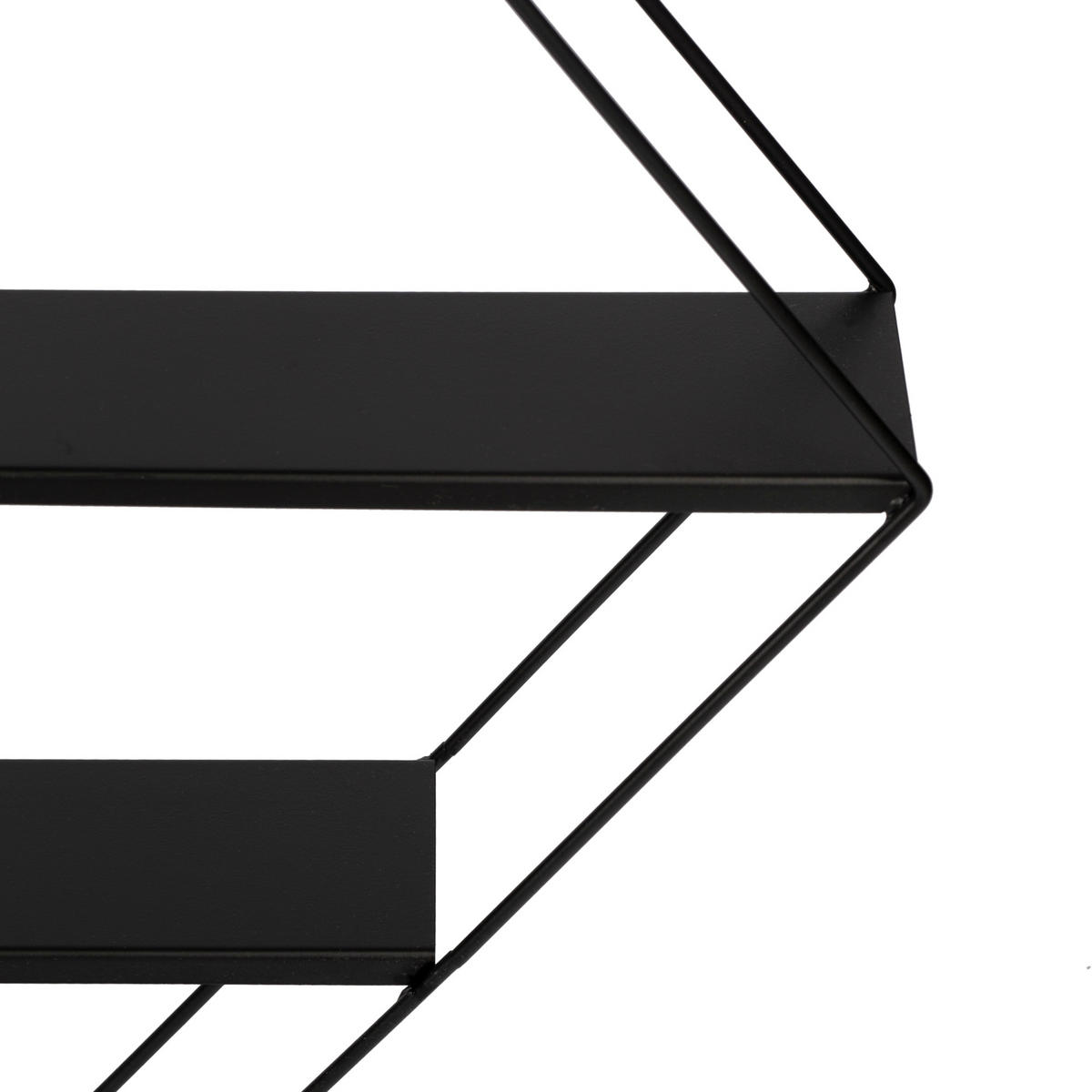 WANDREGAL Polvijärvi - Schwarz, Metall (50/66/9cm) - [en.casa]