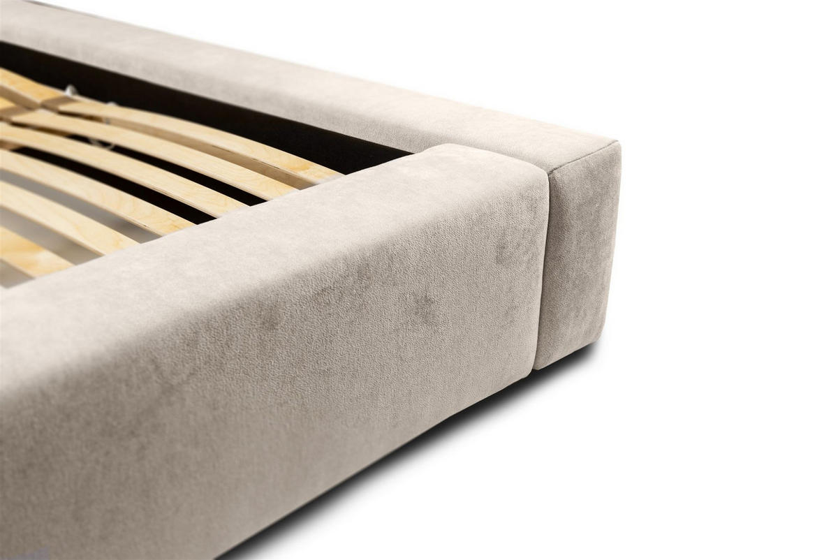 POLSTERBETT Grove In Ditra - Beige, Holzwerkstoff/Textil (160/200cm) - Fun Möbel