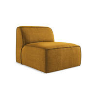 SOFAELEMENT Strukturstoff Gelb - Currygelb/Schwarz, Holzwerkstoff/Kunststoff (80/70/102cm) - Makamii